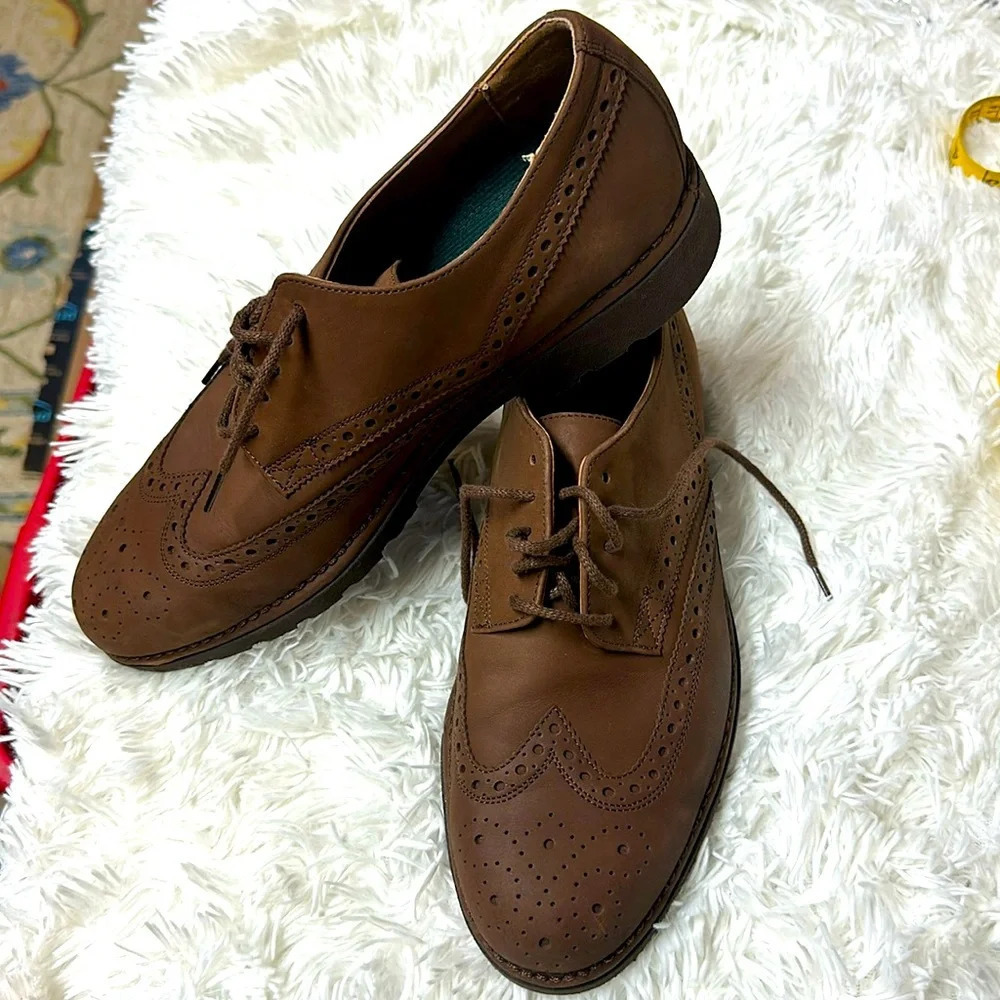 Rockport Dressports Heritage Wing Tip Brown Mens Shoes Size 10M Dress New